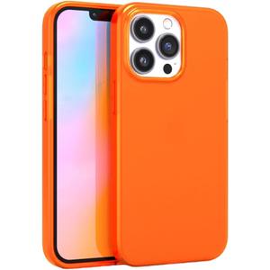 FELONY CASE - iPhone 14 Pro Neon Orange Clear Protective Case, TPU and Polycarbonate Shock-Absorbing Bright Cover - Crack Proof with a Gloss Finish - Full iPhone Protection