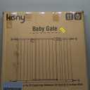 keny 29"-42.5" Baby Gate for Stairs, Auto Close Safety Dog Gate, Pressure Mounted Easy Walk Through Pet Gate for Doorways, Durable Stair Gate, 30" Tall, White