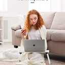 Ruxury Folding Lap Desk Laptop Stand Bed Desk Table Tray, Breakfast Serving Tray, Portable & Lightweight Mini Table for Sofa Couch Floor - White Wood (Small)