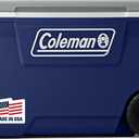 Coleman Classic Series Insulated Portable Rolling Cooler with Wheels, Leak-Resistant Outdoor Hard Cooler Keeps Ice up to 5 Days, 62-Quart