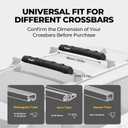 BougeRV Soft Roof Rack Pads, 31.5" Surfboard Car Rack for SUP Kayak Ladder Luggage Carrier, Universal for Different Shapes of Cross Bars, Water-Resistant Crossbar Pads with 2 Endless Ratchet Straps