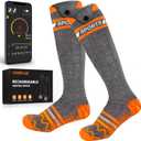 Heated Socks Rechargeable-Grey Orange L