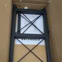 Desk Shelf Organizer, 3 Tier Storage Shelf Riser Display Stand, Wood Desktop Organizer Small Bookshelf, Desktop Shelf for Office Decor and Desk Accessories,Rustic Brown Black