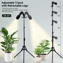 Spot Lights Indoor Tall, 22-63.5 Adjustable Tripod & 10W E26 Replaceable 15 to 60 Zoomable Floor Spotlight Indoor, Dimmable 6000K Up Light with Remote, Aluminum Plant Grow Light, Black