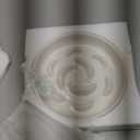 Ceramic Cat Slow Feeder Bowl - Pastel Series Cat Plate for Dry and Wet Food - Cute Maze Feeder Dish for Healthy Eating - Dishwasher Safe - 6.3''W x 1.2''H - 7 OZ - Ivory White