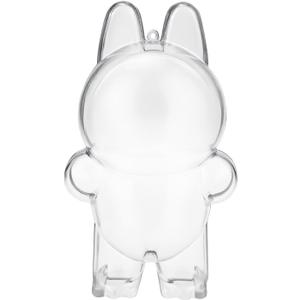 Protective Case for LABUBU The Monsters Exciting Macaron, Display Stand Acrylic Case Cover Accessories with Silicone Strap White - Standing Case, Clear