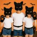 Fox Mask Wolf Fox Tail Cat Cosplay Set: Furry Mask + Paw Gloves + Tail, Ideal for Halloween & Themed Parties