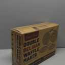 Bakers Friend Double Belgian Waffle Maker Thick, 2 X 6 Round Waffle Maker, Belgium Waffle Iron, Waflera Electrica with Non-stick Plates, 1200W, Perfect for Kids & Family Breakfast, Graphite