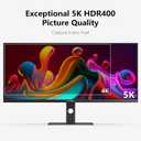 INNOCN 40 Inch 5K 5120 x 2160p Ultrawide Monitor for Laptop, 21:9, 100Hz, IPS, HDMI, DP, FreeSync, HDR400, USB-C, DeltaE2, Built-in Speakers, Height Adjustable, Black - 40C1U