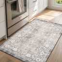 DEXI Kitchen Mats for Floor Cushioned, 23x35 Wide Runner Rug Non Slip, Waterproof Soft Comfort Standing Padded Anti Fatigue Decorative, Beige Grey