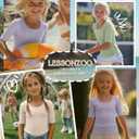 3 Pack Girls Half Sleeve Tops Ribbed Knit Short Sleeve U Neck Shirts 5-14 Years Kids Slim Scoop Neck Basic Tees