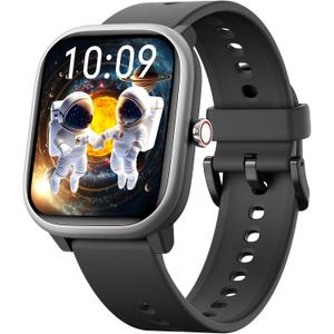 Smart Watch for Kids Girls Boys No APP/Phone Needed, 1.8" IP68 Waterproof Sport Kids Watch Pedometer, Heart Rate, Sleep Monitor, Step Counter, 12 Puzzle Games for Girls Boys Teens 6-16 (Black)