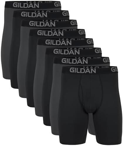 Gildan Men's Underwear Cotton Stretch Boxer Briefs, Multipack XL