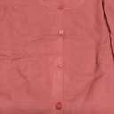 MapleHub Womens Long Sleeve Knit Cardigan Sweaters Classic Crew Neck Open Front Button Down Cardigans Pink, 2XL