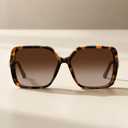 Retro Square Sunglasses for Women Oversized Vintage Style Sun Glasses UV Protection Metal Temple