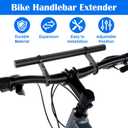 Bike Double Handlebar Extender, 11.8"(30 cm) Super Long Aluminum Alloy Cross Bar, Bicycle Handlebar Bracket Accessories for Bike Mounting Extender Bars Motorcycle Scooter Lights Phone Mount