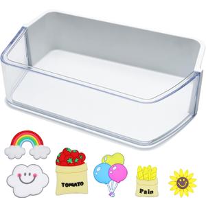 Upgraded DA97-12650A, DA63-06963A, DA63-07104A Door Shelf Basket Bin (Right Side) Compatible with Samsung RF260/RF261/RF263beaesr Refrigerators, Part number: AP5620330, 2692337 with 6 Fridge Magnets