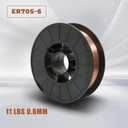 ER70S-6 .023 Inch Solid MIG Welding Wire, 11 LBS 0.6 mm, Mild Steel MIG Wire with Low Splatter and High Levels of Deoxidizers