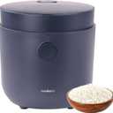 Hakka Low Carb Rice Cooker, 7 Functions Desuger Rice Pot 4 Cups Uncooked Rice with Stainless Steel Steamer MINI Smart Cooker Non-stick Inner 24H Delay Timer