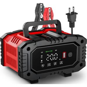 20-Amp Car Battery Charger, 12V/20A and 24V/10A LiFePO4,Lead-Acid(AGM/Gel/SLA) Automatic Smart Trickle Charger Maintainer,Desulfator, 300W Fast Charging for Automotive Truck Motorcycle Lawn Mower Boat 20-Amp Car Battery Charger, 12V/20A and 24V/10A LiFePO4,Lead-Acid(AGM/Gel/SLA) Automatic Smart Trickle Charger Maintainer,Desulfator, 300W Fast Charging for Automotive Truck Motorcycle Lawn Mower Boat