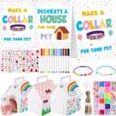 Aoriher 181 Pcs Adopt a Puppy Include 18 White Dog House Boxes with Holes Adoption Sign Make a Collar for Your Pet Decorate a House for Your Pet and More for Dog Party Supplies