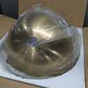 Large Brushed Gold Pendant Light, 16"Gold and White Farmhouse Ceiling Light