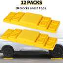 OULEME 12 Pack RV Leveling Blocks, Stackable Jack Blocks, Interlocking Leveling Pads with Carrying Bag, for Camper Travel Trailer