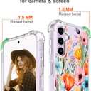 Hungo Compatible for Samsung Galaxy S23+ Plus Case, Thin Slim Cute Girly Skin Cases Protector with Airbag Bumper for Women Girls (Clear Blooming Wild Flowers)