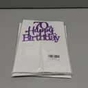 7 x Glittery 70th Happy Birthday Cake Topper with Star,Personalised 70 Birthday Cake Toppers Party Decorations Party Supplies for Men Women Purple Silver