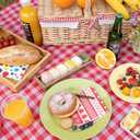 POSATE Plastic Plates Disposable 60 PCS, Heavy Duty 30 Dinner Plates 10.25" and 30 Dessert Plates 7.5" for Party, Green