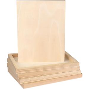 FSWCCK 5 Pack 9 x 12 inch Wood Panel Boards, Unfinished Wood Canvas Panels for Crafts, Painting Canvas, DIY Art Projects, Pouring, Arts Use with Oils, Acrylics