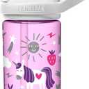 CamelBak Eddy+ Kids Bite Valve Straw Tritan Water Bottle (Unicorn Party)