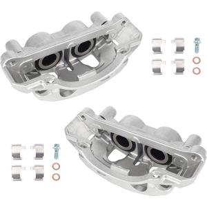 KUSATEC 18B5303 18B5302 Front Disc Brake Caliper with Bracket fit for Chevy Silverado GMC Sierra 2500/3500 HD 2011-2019; Suburban 2016-2019/3500 HD 2018-2019, Both Driver Passenger Side