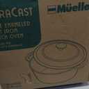 Mueller DuraCast 6 Quart Enameled Cast Iron Dutch Oven Pot with Lid, Heavy-Duty, Oven Safe up to 500 F & Across All Cooktops, Wedding Registry Ideas & Gifts, Emerald