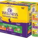 Wellness Complete Health Pate Variety Pack Adult Canned Wet Cat Food, Natural, Protein Rich, Grain Free, Chicken and Turkey Favorites, 3 oz, Pack of 24 Cans Best By 20 August 2027 