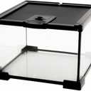 AWXZOM Mini Reptile Glass Terrarium Tank, cage for Tarantula Sling Geckos, Frog, Lizards, Chameleons,Turtles Snake Snail Insect Hermit Crab Isopods Reptiles Enclosure (7.9x7.9x5.7inch)