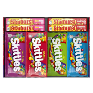 SKITTLES & STARBURST Assorted Candy Variety Pack for Holidays, Gifts, Parties, Candy Assortment, 62.79 oz (30 Count) Bulk Box