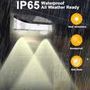 4 Pack Solar Fence Lights Outdoor Waterproof Stainless Steel Led Solar Lights Outdoor Post Deck Light 9 Modes RGB Color Changing Garden Step Light Solar Powered for Backyard Wall Patio