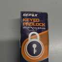 SEPOX Trinity Keyed-Alike Padlocks Outdoor, Reinforced Laminated Steel Body Heavy-Duty 1-9/16" 40MM, Uncuttable Standard Shackle, 3-Pcs-Lock, 6-Pcs Same Keys, for Gym Locker, Toolbox, Shed, Storage