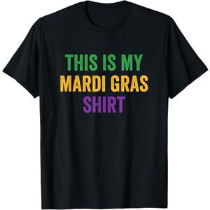 This Is My Mardi Gras T-Shirt, Size L