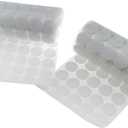 400pcs (200 Pairs) Self-Adhesive Dots, 3/4" (20mm) Diameter 0.79 inch White Hook and Loop Dots, Round Sticker Dots for Classroom, Home, Office