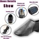 Dance Jazz Shoes,Round Toe Soft Leather Dance Slippers for Women/Men. US: 6