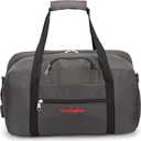 17x10x9 United Airline Personal Item Under Seat Duffel Bag With Free Pillow And USB Port (Grey)