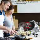 Portable Range Hood with 9 Activated Carbon Filters, Strong Suction Kitchen Exhaust Fan for Indoor BBQ, Hot Pot, RV & Desktop Cooking Gray