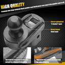 6" Offset Gooseneck Ball Extender for Short Bed Trucks, 2-5/16" Hitch Ball with 2" Rise, Reinforced Gusset, Polyurethane Washers, 25K GTW / 5K VTW, Fits Turnover Ball Systems