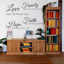 3 Sheets Motivational Wall Decor, Bless This Home Wall Decor, Inspirational Decals, Live,Love,Laugh, Bible Verses Wall Sticker Decorations for Living Room Family