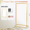 Elegant Wedding Sign Stand & HolderGolden Heavy Duty Metal Wedding Welcome Sign Stand for ReceptionWelcome to Our Wedding Hanging Sign Stand - Perfect for Seating Chart, Posters, and Decor