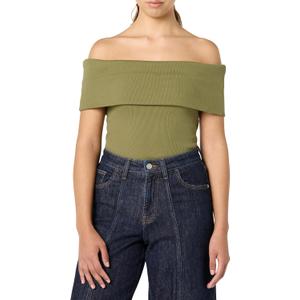 The Drop Women's Jan Off The Shoulder Knit Top (XX-Large, Martini Olive) The Drop Women's Jan Off The Shoulder Knit Top (XX-Large, Martini Olive)