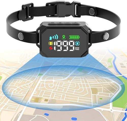 VERSMELO GPS Wireless Dog Fence, Electric Fence for Dogs, Perimeter Collar Fence System, Radius 33-1999 Yards, IPX7 Waterproof, Beep Vibration Shock Correction, for Pets Over 18 Lbs
