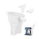 No-Mess Flour Funnel for Kitchen Aid Mixer Set, Extended Mouth Foldable Flour Funnel for Kitchenaid Stand Mixer Attachments for 4.5-7 Quart KSM150, Dishwasher Safe Pouring Chute